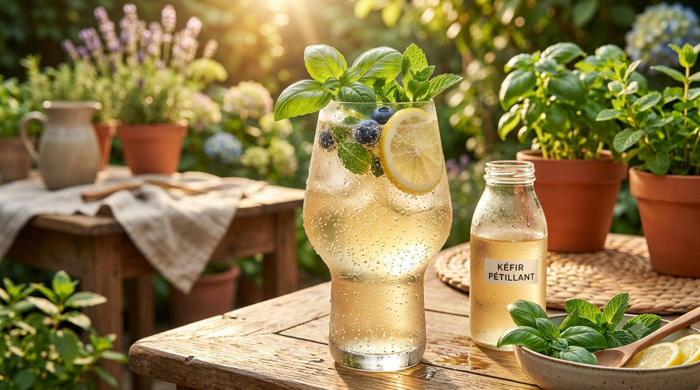 Boisson d’été : Kéfir d'Eau Pétillant & Herbes Fraîches